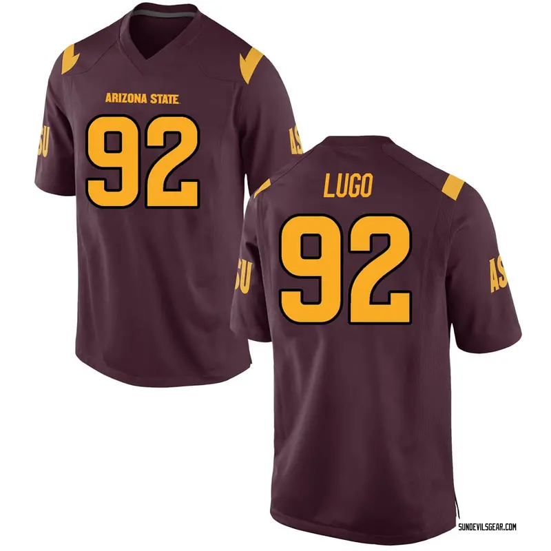 Game Youth Jose Lugo Arizona State Sun Devils Maroon Football College Jersey